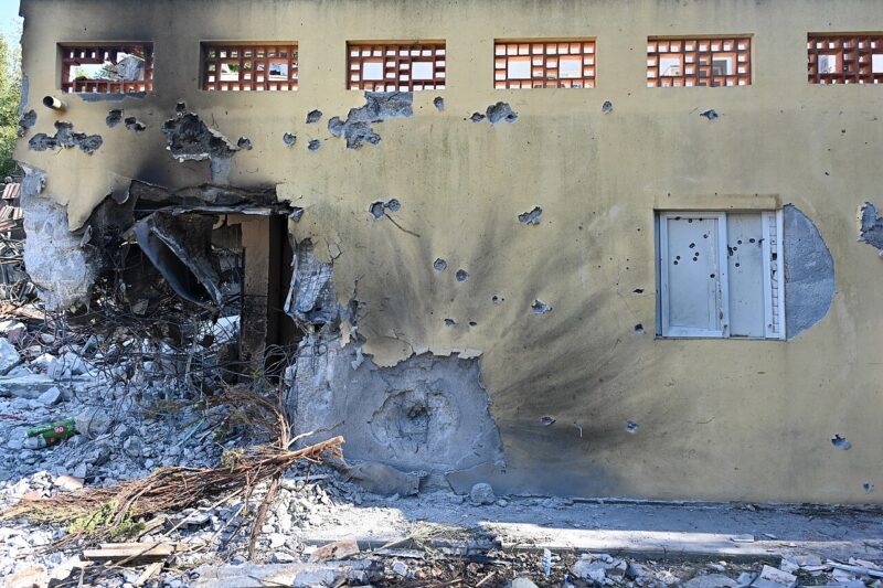 One of the houses in Be'eri in the massacre's aftermath * Photo: Kobi Gideon