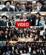 Shluchim Join Spirited Farbrengens After Banquet