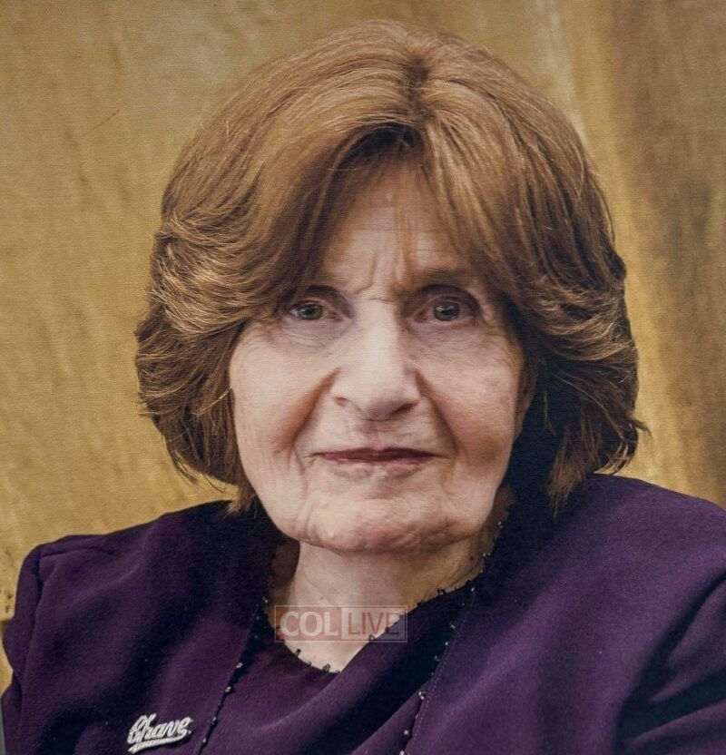 The portrait of Rebbetzin Chave Hecht that is in the dining room.