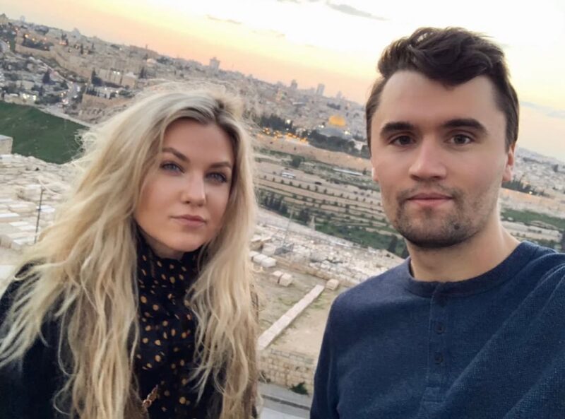 Charlie Kirk and his wife visiting Jerusalem