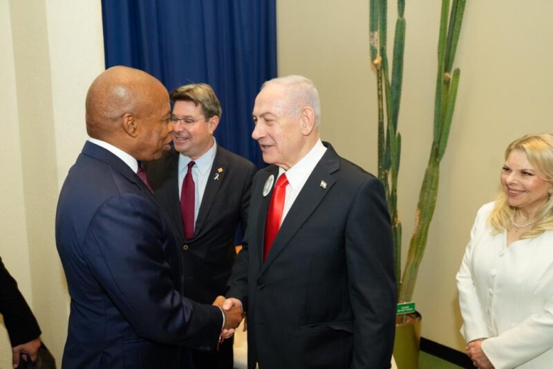 Mayor Eric Adams meets Netanyahu on Friday. Photo: Michael Appleton/Mayoral Photography Office