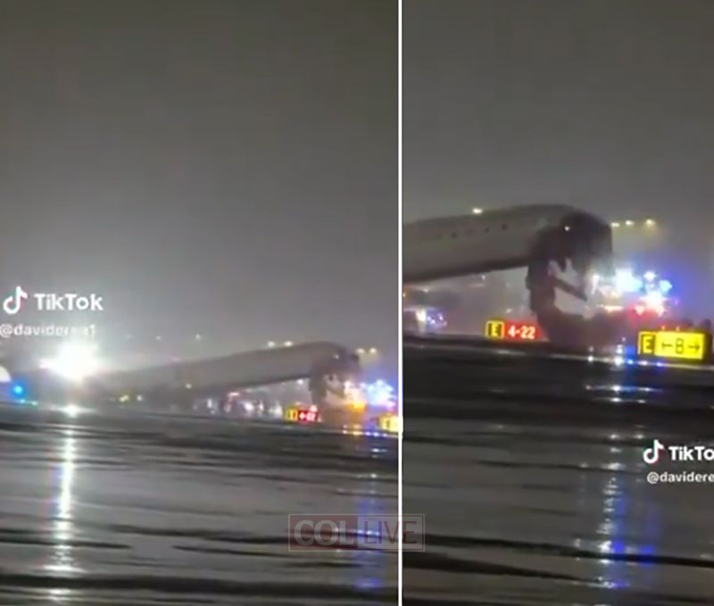 Air Canada Jet Collides With Fire Truck at Laguardia Airport