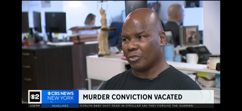 Carl Miller speaks to the media in 2026 upon his exoneration 