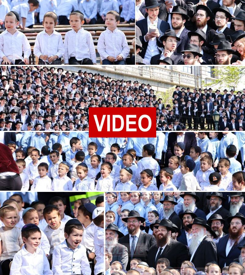 Entire Oholei Torah School Poses for Group Photo