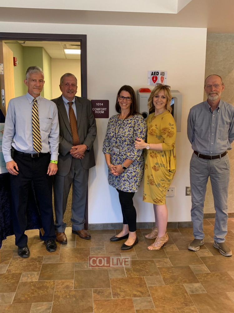 Left to right: Chief financial operater, chief medical examiner, manager of operations in examiner office, shternie Rosenfeld; Director of Jewish sisterhood/ Chabad Fox Chapel, Daniel Leger- survivor of Tree of Life massacre.