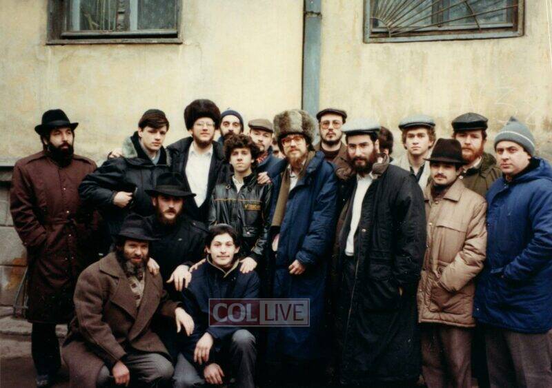 A group photograph of us with the Yeshiva we organized in Dneper