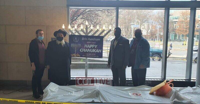 Trenton Train Station with Rabbi Mordechai and Mendy Kanelsky and Station Staff
