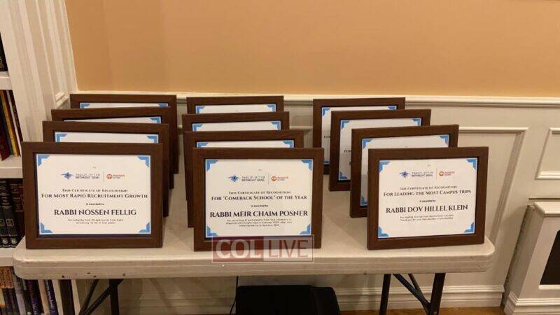 Awards from the virtual 20 year celebration waiting to be shipped to their winners