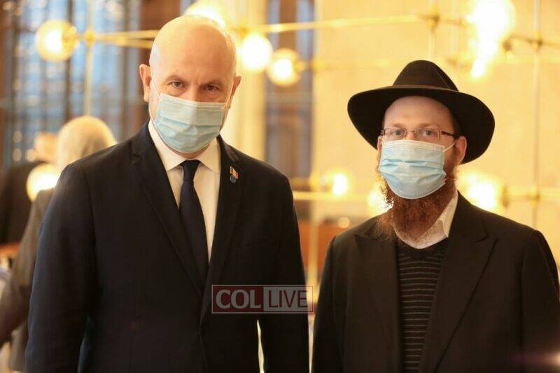 Rabbi Shmuel Zalmanov with Vice President Vladimir Bolea