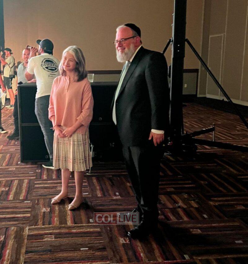 Rosie with Rabbi Scholar, Director of Chai Lifeline