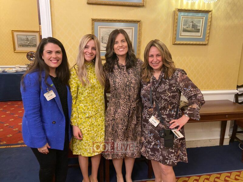 From Left: Sheila Katz, CEO of the National Council of Jewish Women (NCJW); Mor Greenberg, Director of Public Affairs at ColdSpark; Nechama Shemtov, Director, Women's Issues and Educational Programs at American Friends of Lubavitch; Karen Paikin Barall, Associate VP, Public Affairs and Executive Director Advocacy Corps at Jewish Federations of North America at the American Jewish Heritage Month reception on May 10