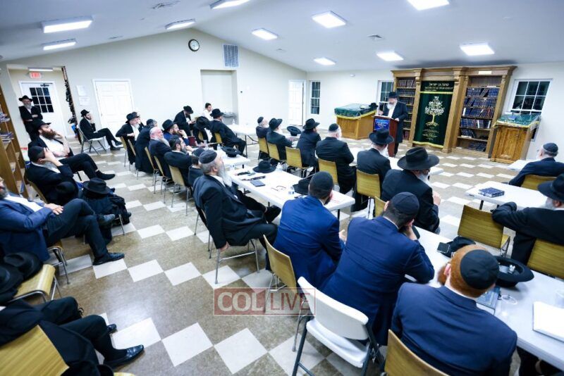 The learning session of Yarchei Kallah on Thursday at Camp Gan Israel in Parksville