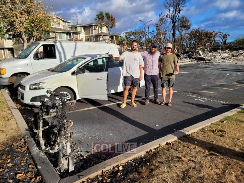 Rabbi Zirkind helping to jump a car belonging to an Israeli resident that survived as apposed to the moped that didn't make it..