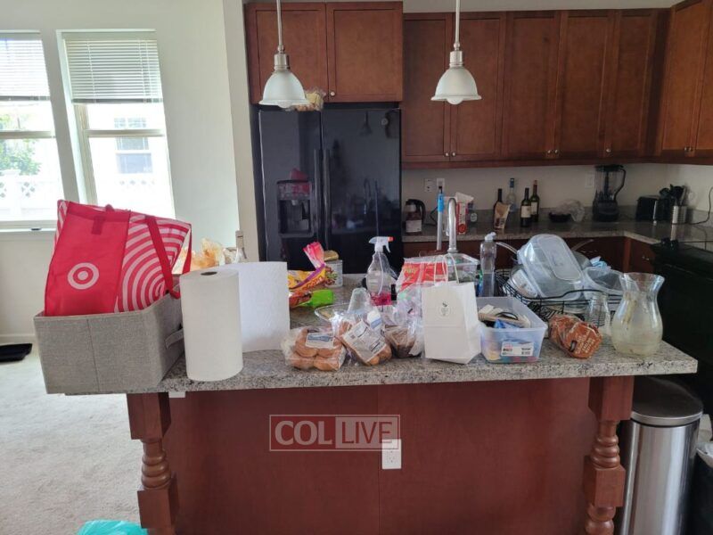 They left everything and ran, but when we brought back in, we found our Shabbat package