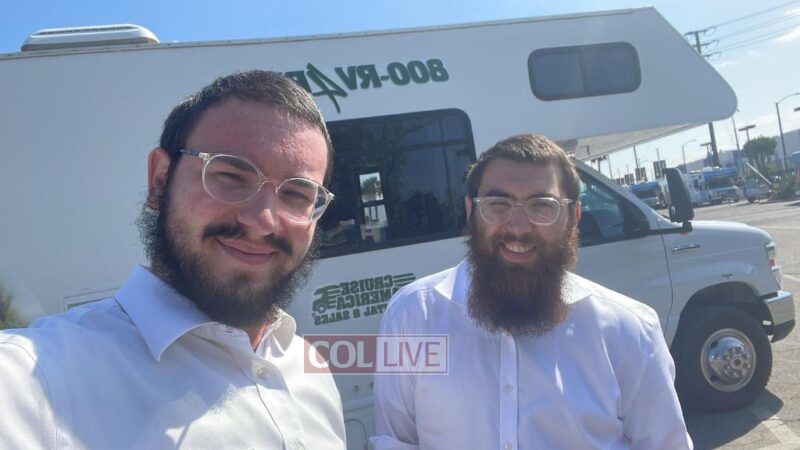 Aleph volunteers stayed in an RV over Rosh Hashana so they could lead services for 20 people at Terminal Island, a federal prison in Los Angeles, California.  