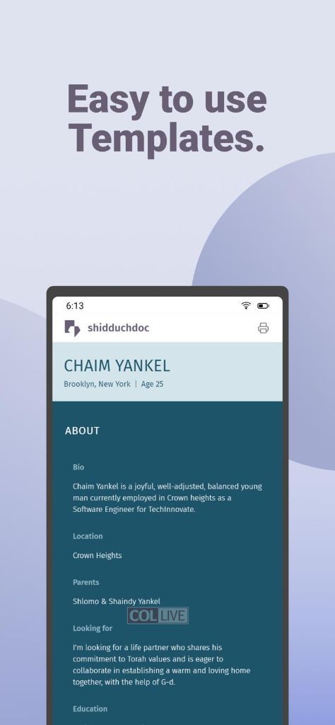 No More PDFs New App Will Handle - Shidduch Doc 1 