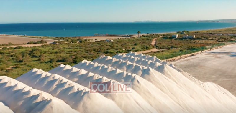 Mounds of sun-kissed salt