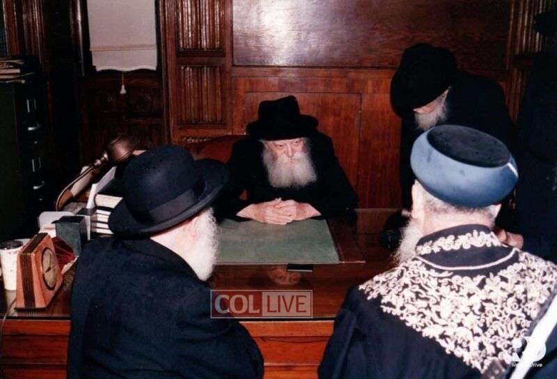 Bottom left: displayed on the Rebbe's desk is the Colel Chabad Pushka<br />
<br />
